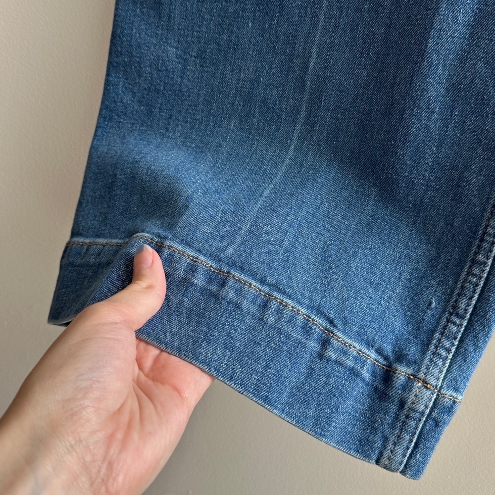 Pilcro Wide-Leg Cropped Blue Jeans - Picture 6 of 16